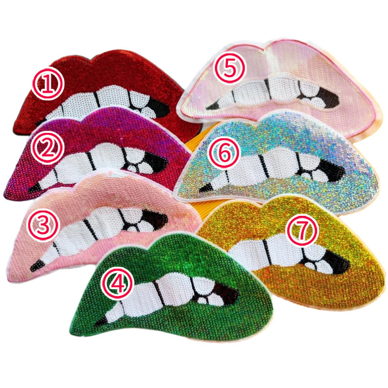 Wholesale  13pcs Cartoon Sequins Embroidered Cloth Stickers Garment Decoration Accessories Bead Patch Stickers
